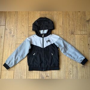 Nike Toddler Black White Gray Windrunner Jacket size 4T